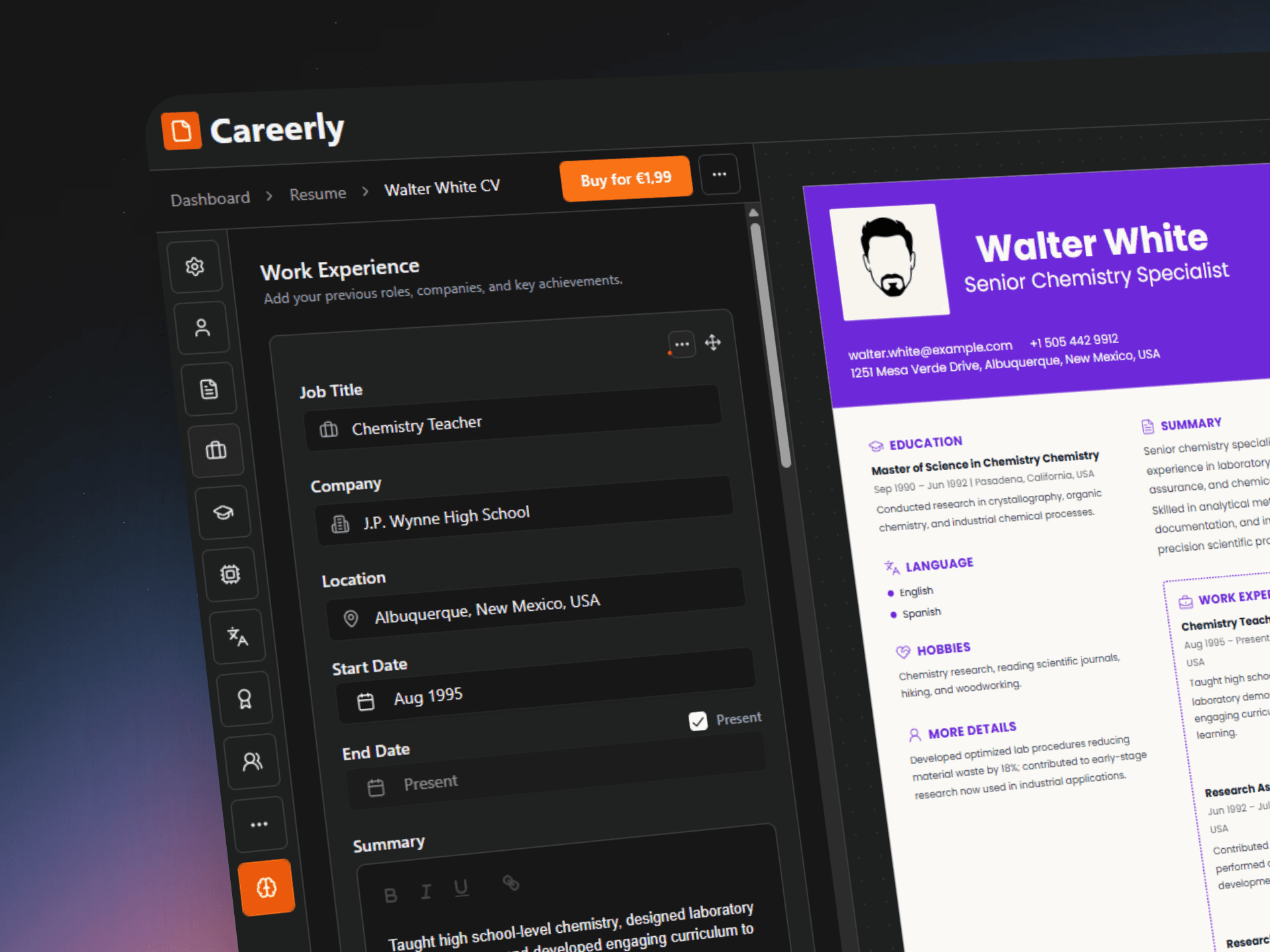 Magic Mode: a full resume from pure text